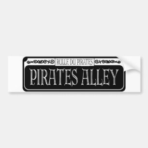 Pirates Alley Metal Sign Bumper Sticker