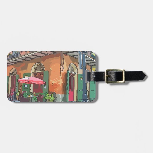 Pirates Alley New Orleans Luggage Tag (Front Horizontal)