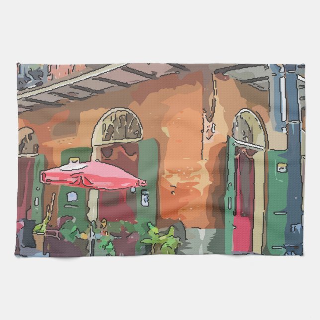 Pirates Alley New Orleans Tea Towel (Horizontal)
