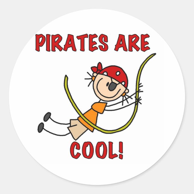 Pirates Are Cool Classic Round Sticker (Front)