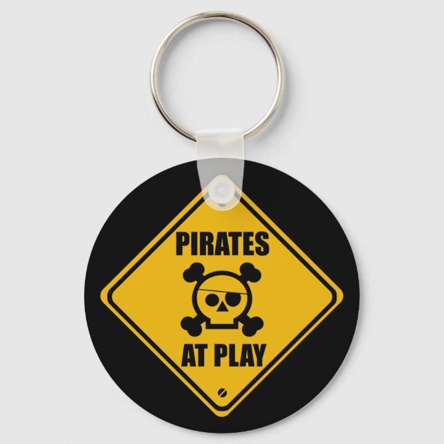 Pirates At Play Sign - Keychain (Front)