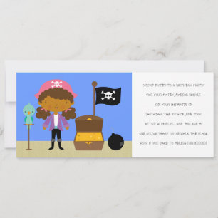 Pirates Birthday Party Invitations (for girls)