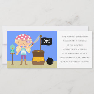 Pirates Birthday Party Invitations (for girls)
