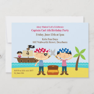 Pirates Birthday Party Mates Invitation