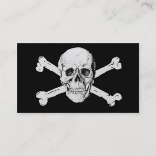 Pirates Black Skull and Crossbones Business Card