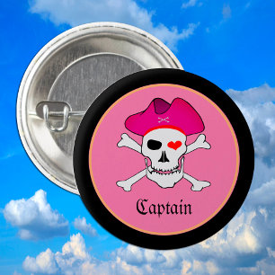 Pirates & Captain "Grace" - Treasure Island /Girls 3 Cm Round Badge