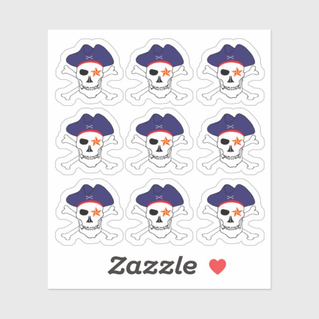 Pirates & Captain Jack, Skull X cross bones /Set 3 (Sheet)