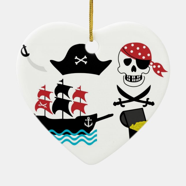 Pirates Ceramic Tree Decoration (Back)