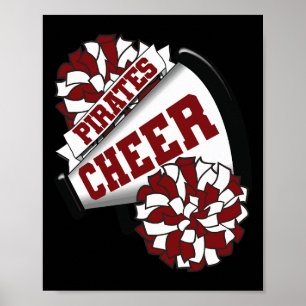 Pirates Cheer Ck To School Cheerleading Spirit M Poster