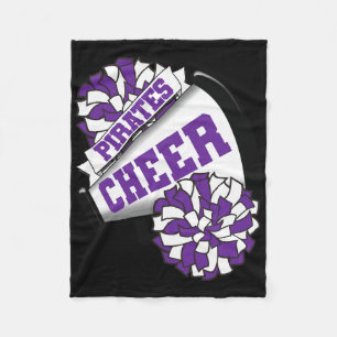 Pirates Cheer Ck To School Cheerleading Spirit P Fleece Blanket