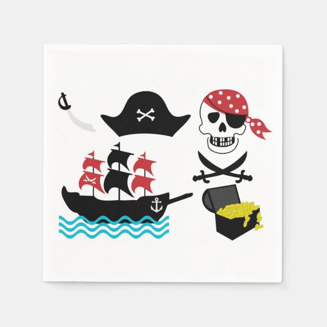 Pirates Cocktail Napkin (Front)