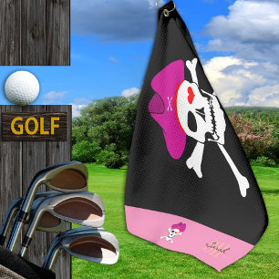 Pirates flag & Captain Grace monogrammed Golf Golf Towel