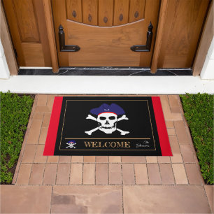 Pirates Flag & Captain Jack, house mats /Welcome