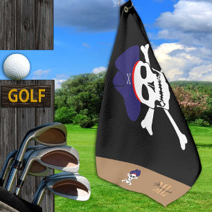 Pirates flag & Captain Jack monogrammed Golf towel