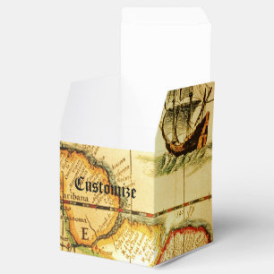Pirates Gold Treasure Map Cube Favour Box