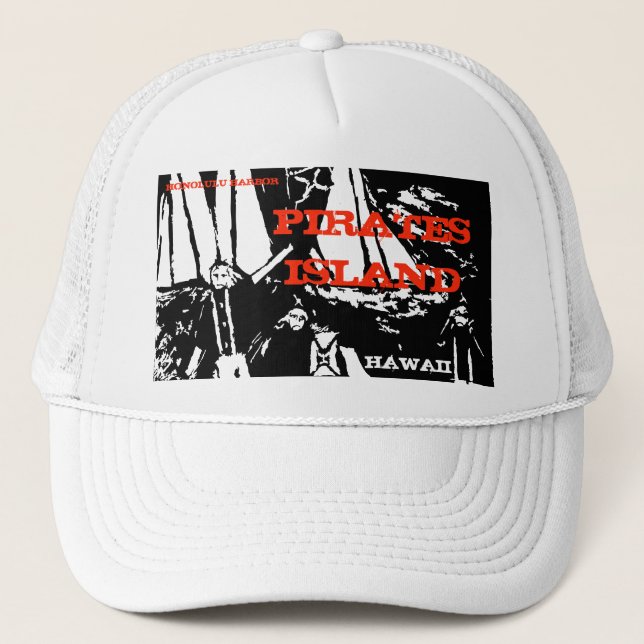 PIRATES ISLAND HONOLULU TRUCKER HAT (Front)