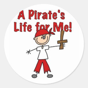 Pirate's Life for Me Tshirts and Gifts Classic Round Sticker