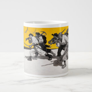 Pirates looking for buried treasure. large coffee mug