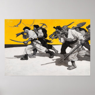 Pirates Looking for Treasure Poster