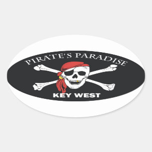 Pirates Paradise Oval Sticker