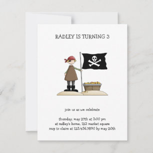 Pirates · Pirate, Flag & Treasure Invitation
