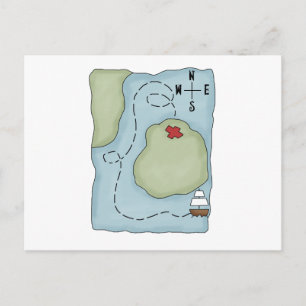 Pirates · Pirate Map Postcard
