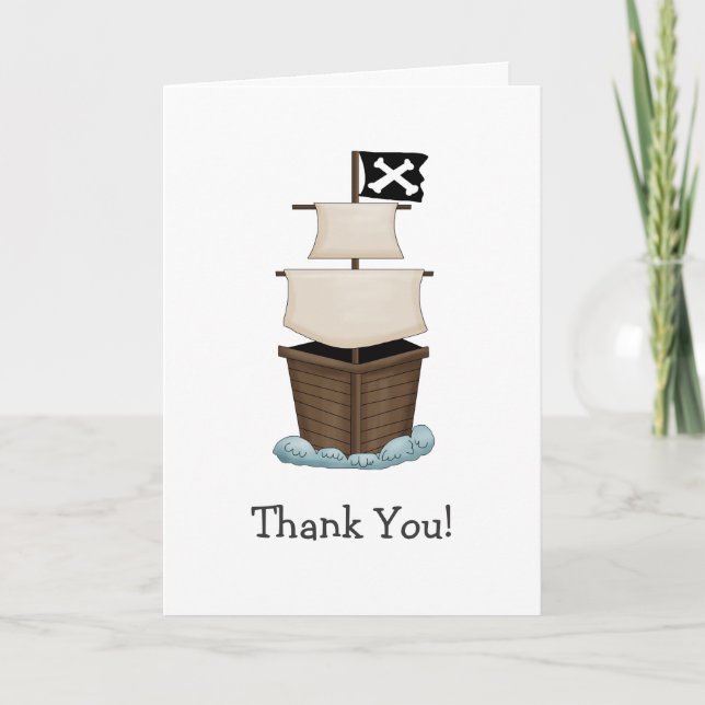 Pirates · Pirate Ship Thank You Card (Front)