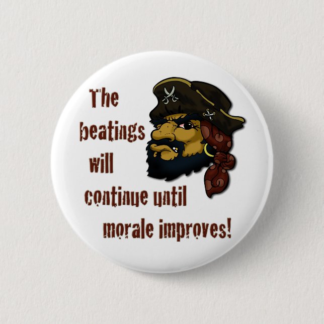 Pirates RULE! 6 Cm Round Badge (Front)