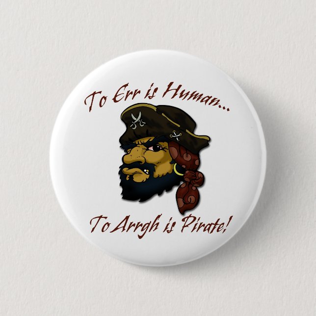 Pirates RULE! 6 Cm Round Badge (Front)