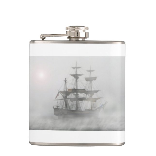 pirates ship hip flask (Front)