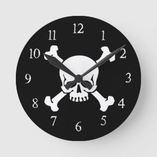 Pirates, Skull and Crossbones Clock
