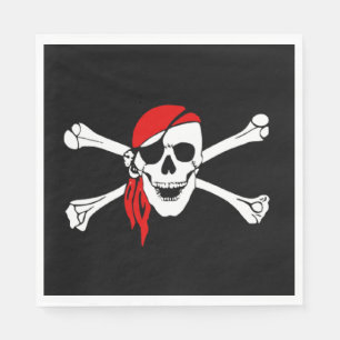 Pirate's Skull and Crossbones Napkin