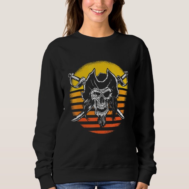 Pirates Skull And Dagger Sunrise Sweatshirt (Front)