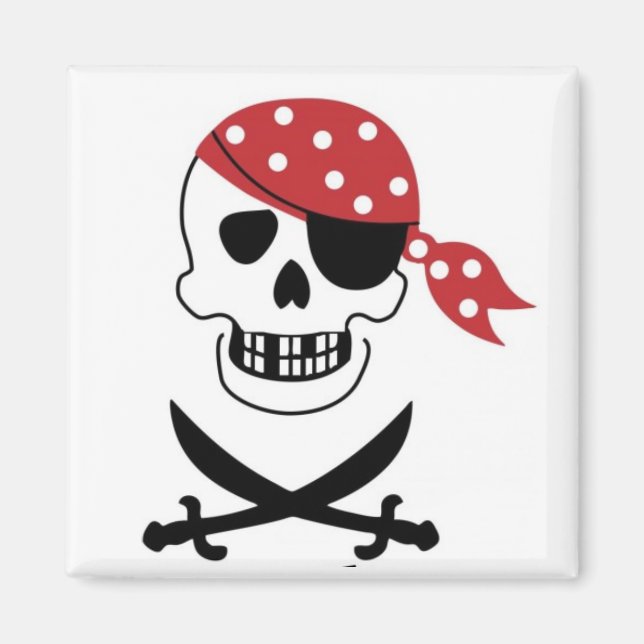 Pirates Skull Magnet (Front)