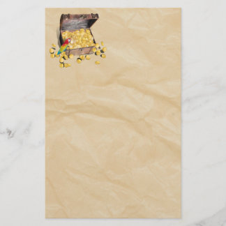 Pirate's Treasure Chest on Crinkle Paper