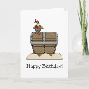 Pirates · Treasure Chest & Parrot Card