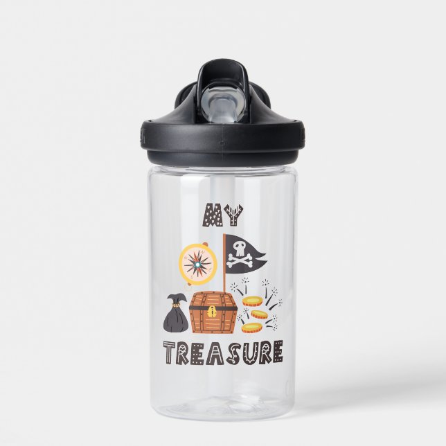 Pirate's Treasure Chest Water Bottle (Front)