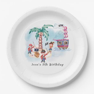 Pirates Treasure Hunt Map Kids Boy Birthday  Paper Plate