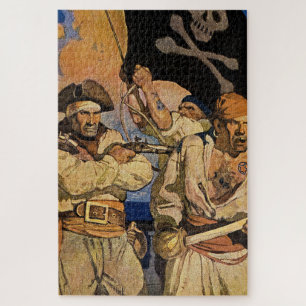 “Pirates” Treasure Island Cover by NC Wyeth Jigsaw Puzzle