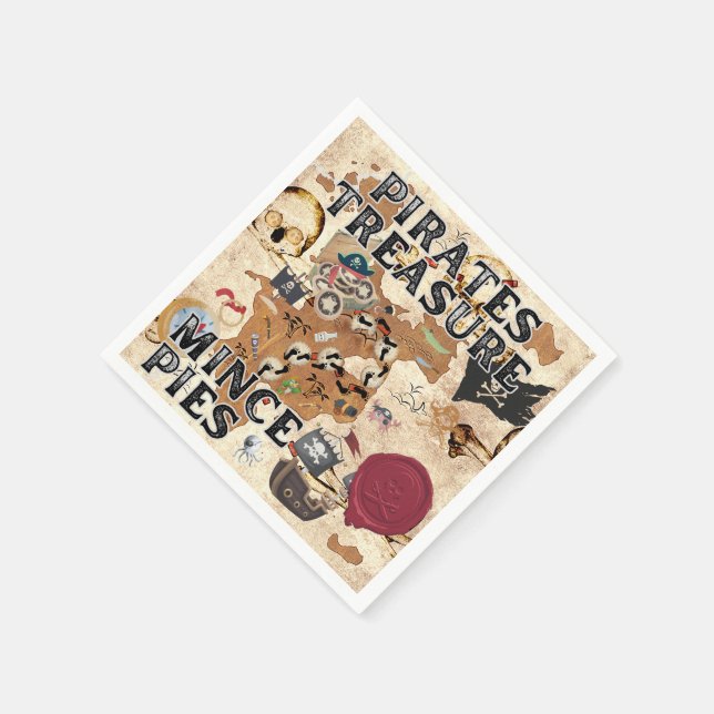 Pirates Treasure - Mince Pies Napkin (Corner)
