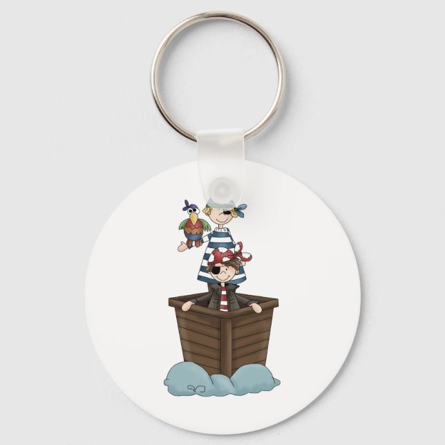 Pirates · Two Pirates in a Boat Key Ring (Front)