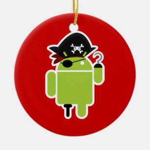 Pirates versus Ninjas Ceramic Tree Decoration