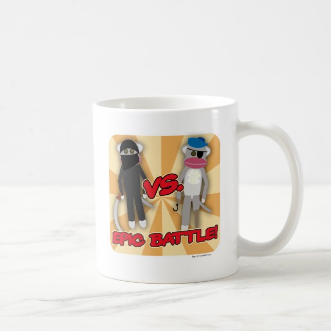 Pirates Vs. Ninja Monkeys Coffee Mug (Right)