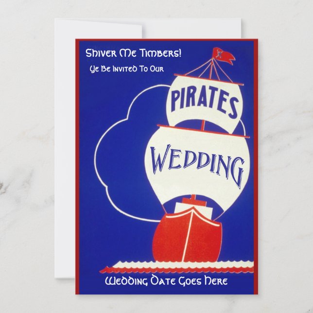 Pirates Wedding Invitation (Front)