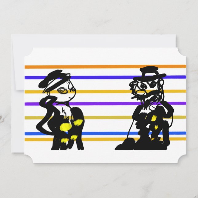 Pirates wedding  invitation (Front)