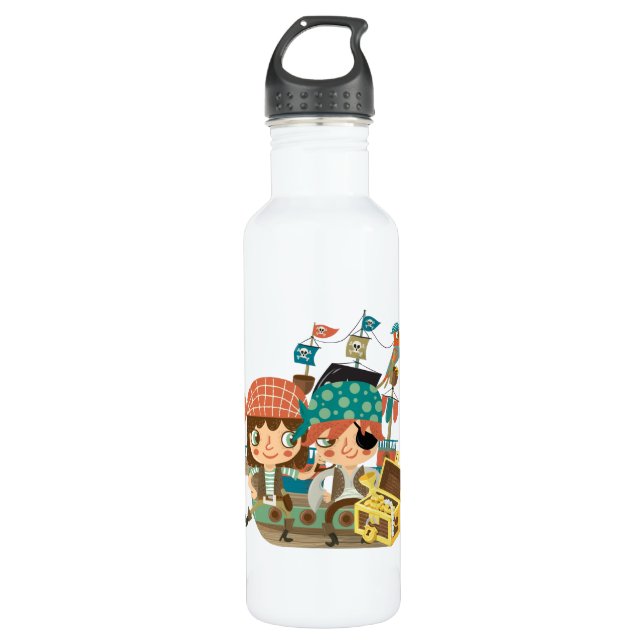 Pirates With Treasure 710 Ml Water Bottle (Front)