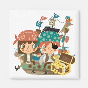Pirates With Treasure Magnet