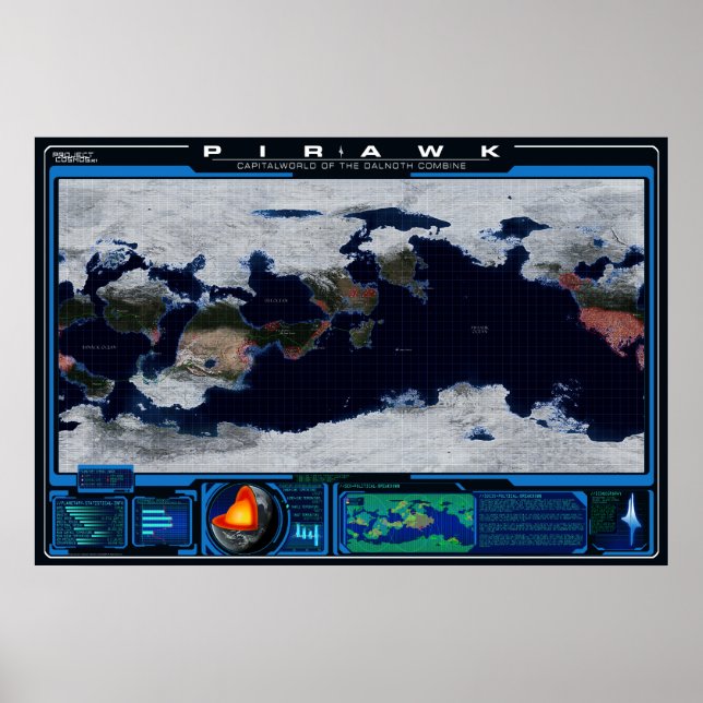 Pirawk Planet Atlas Poster (Front)