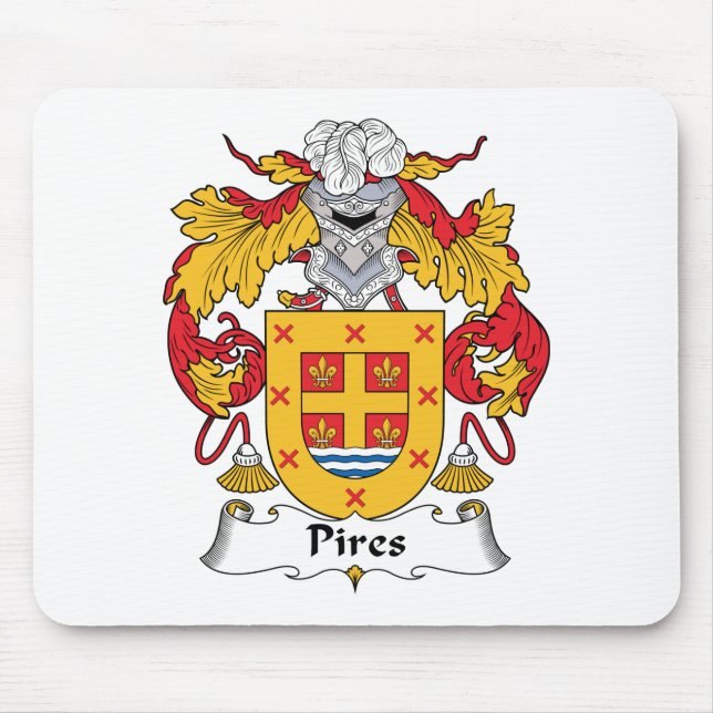 Pires Family Crest Mouse Mat (Front)