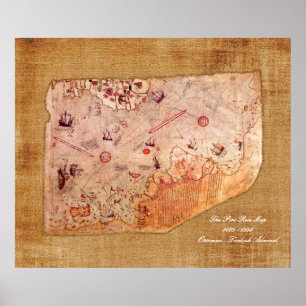 Piri Reis Map Poster